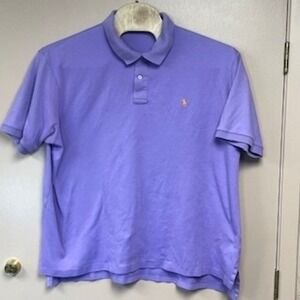 Polo Ralph Lauren Big & Tall 3XB Purple Cotton Short Sleeve Polo Shirt Mens